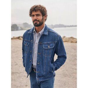 Wrangler Rugged Wear Men's Denim Jacket Blue Size 2XT